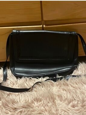 Vintage Salvatore Ferragamo Black Leather Shoulder Bag